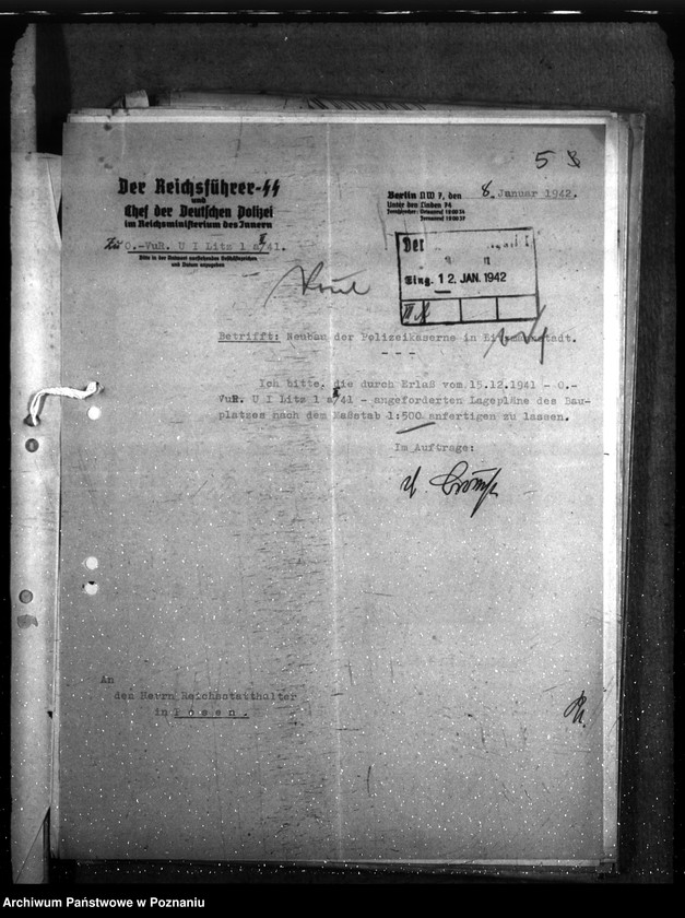 Obraz 9 z jednostki "Neubau. Polizeikaserne - Litzmannstadt"