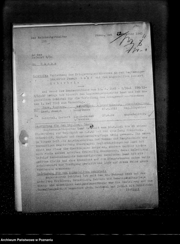 Obraz 8 z jednostki "Sammlung der Vorschläge für Kriegsverdienstkreuze"