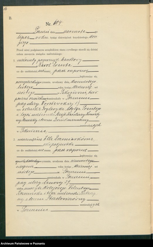 Obraz 18 z jednostki "Księga miejscowa małżeństw tom III [Rejestr główny małżeństw]"