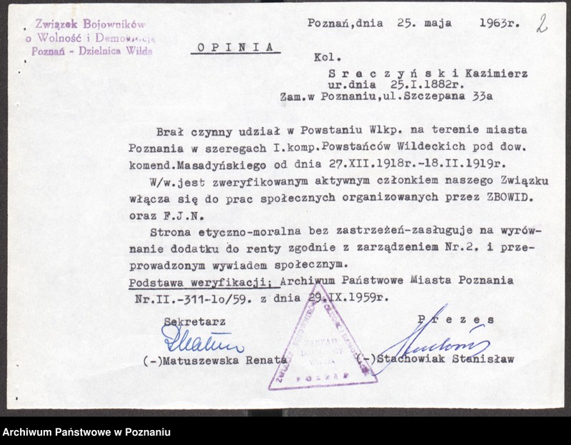 Obraz 18 z jednostki "Życiorysy powstańców wielkopolskich: S - tom V /Sroczyński Kazimierz - Staszak Jan/."