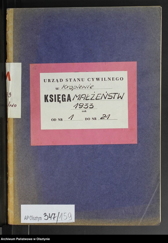 image.from.unit.number "Heirats-Neben-Register Nr 1-21"