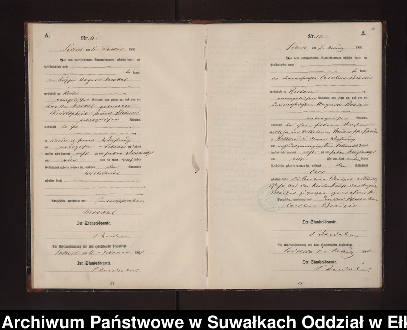 Obraz 13 z jednostki "Geburts-Neben-Register des Preussischen Standes-Amtes Neuhoff Kreis Loetzen"