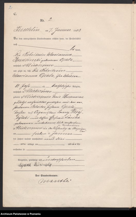 Obraz 5 z jednostki "Sterbe-Haupt-Register"