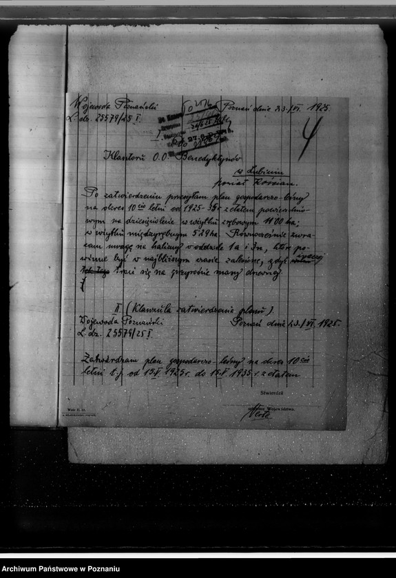 Obraz 8 z jednostki "Nadzór nad gospodarką w lasach O.O. Benedyktynów w Lubiniu powiat kościański"