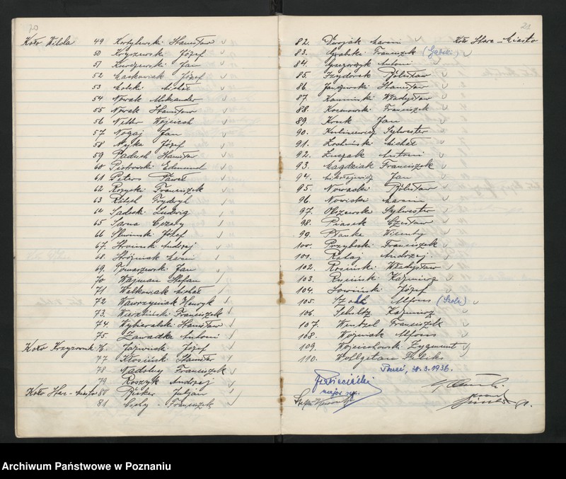 image.from.unit.number "Protokolarz Komisji Weryfikacyjnej Towarzystwa Powstańców Wielkopolskich."