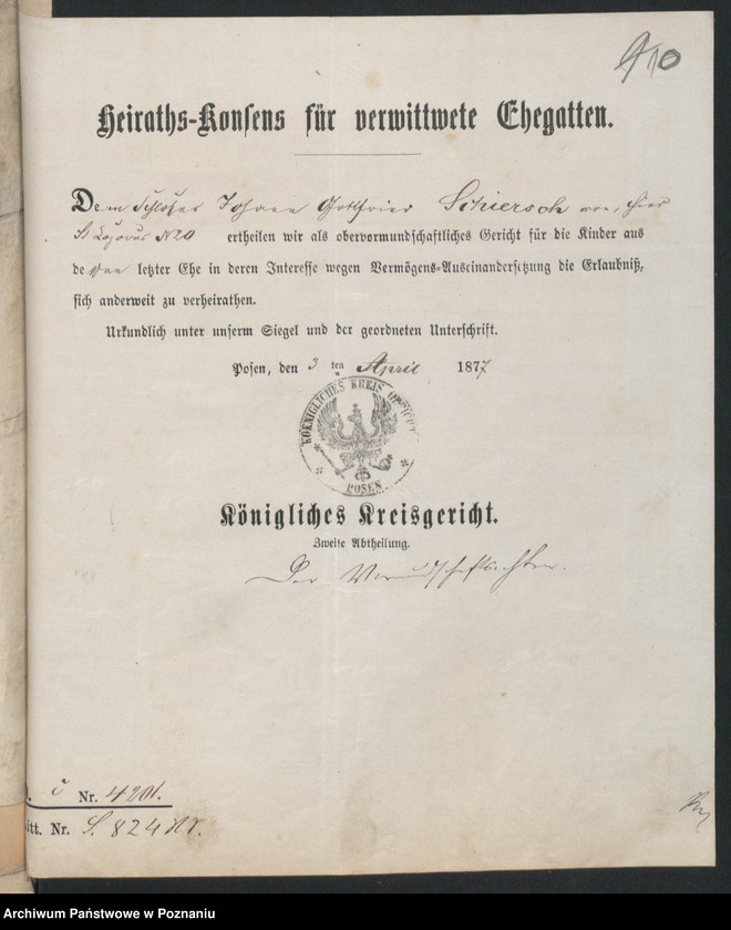 Obraz 12 z jednostki "Die von den Verlobten beizubriegenden Urkunden"