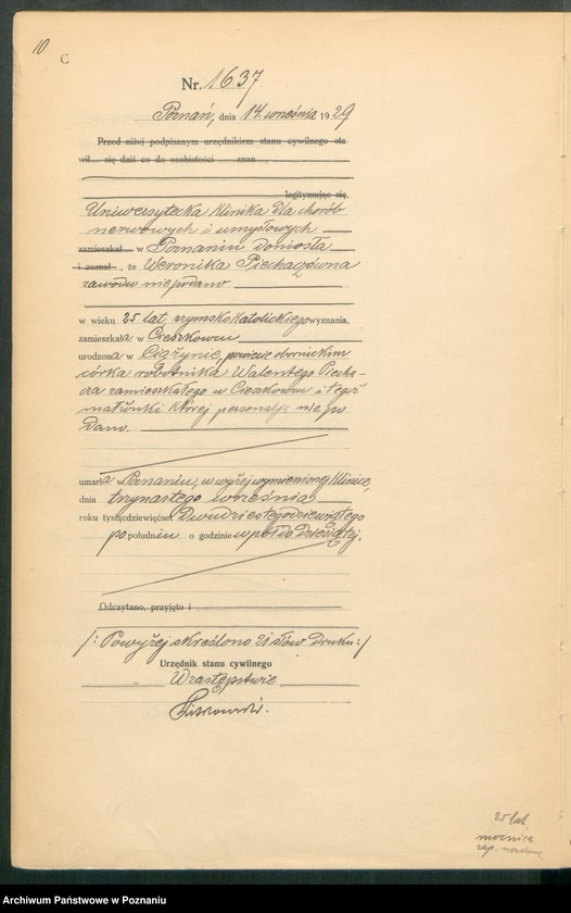 Obraz 12 z jednostki "Księga miejscowa zgonów tom IV [Rejestr główny zgonów]"