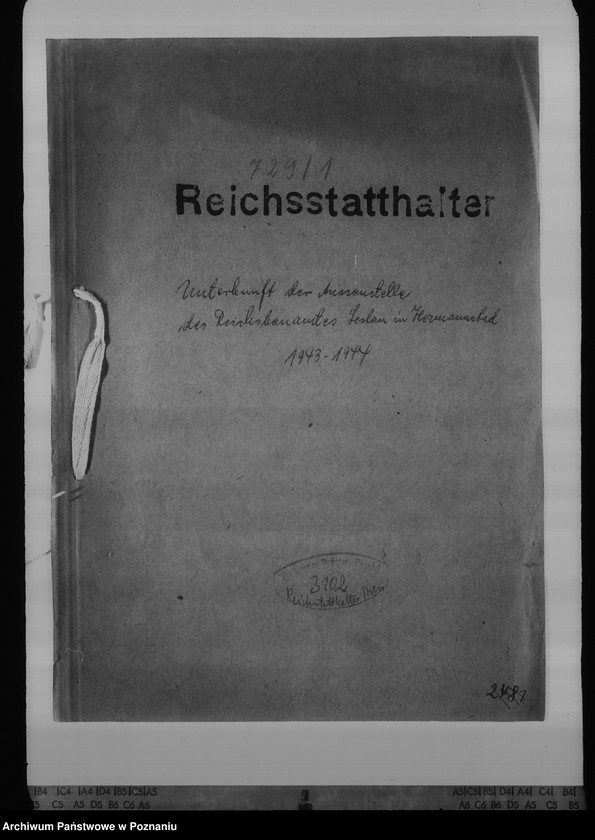 Obraz 4 z jednostki "Unterkunft der Aussenstelle des Reichsbauamtes Leslau in Hermannsbad"