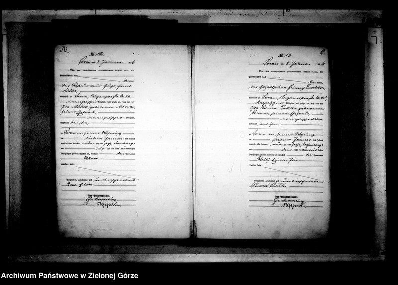 Obraz 11 z jednostki "[Księga akt urodzenia rok 1896-Żary miasto]"