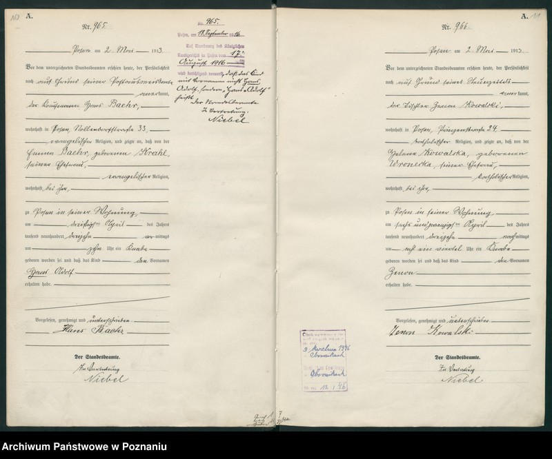 Obraz 8 z jednostki "Księga miejscowa urodzeń tom III [Rejestr główny urodzeń]"