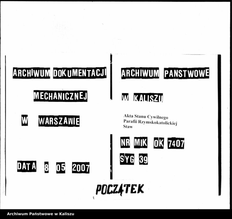 Obraz 1 z jednostki "Księga urodzeń, małżeństw, zgonów (duplikat)"