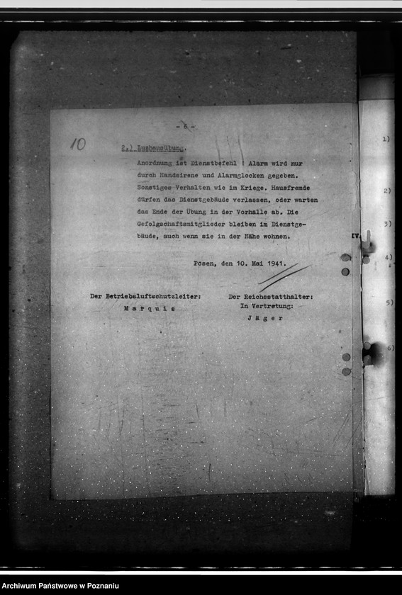 Obraz 14 z jednostki "Dienstübersichten- Beamten von Dienst"