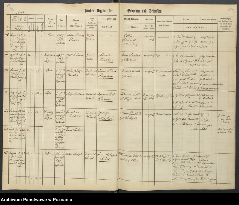 Obraz 19 z jednostki "Verzeichniss der Gebornen und Getauften, Getrauten, Verstorbenen"