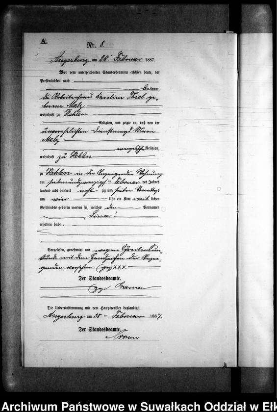 image.from.unit.number "Geburts-Neben-Register des Preussischen Standes-Amtes Kehlen Kreis Angerburg"