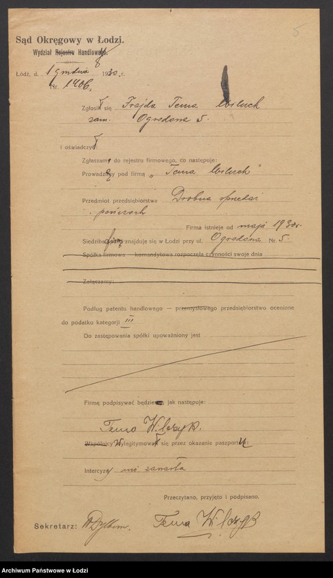 Obraz 7 z jednostki "Tema Wilczek – sprzedaż pończoch"