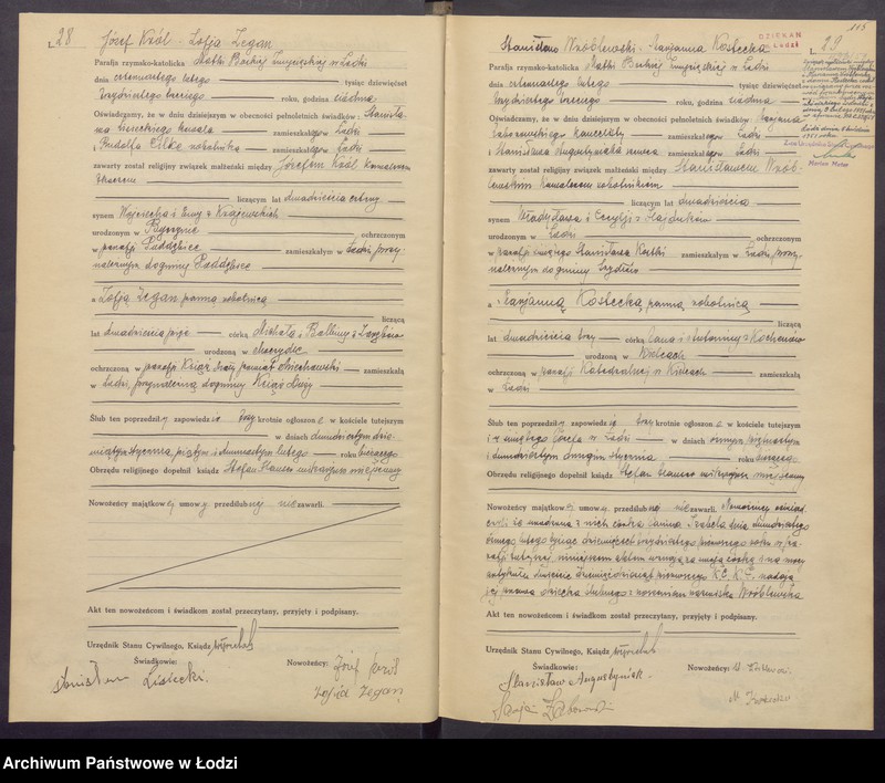 Obraz 17 z jednostki "Akta małżeństw"