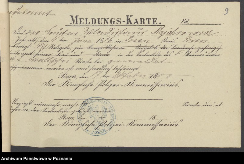 Obraz 11 z jednostki "Die von den Verlobten beigebrachten Urkunden zur Eheschliessung pro 1900"