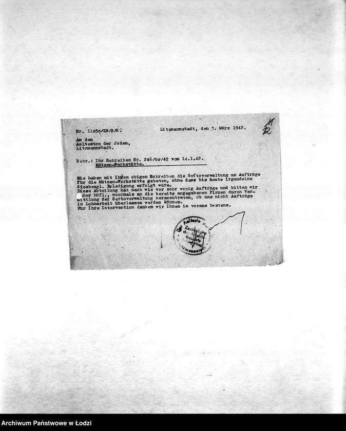 Obraz 15 z jednostki "[Resorty pracy M-P. Niemieckie zamówienia skierowane do resortów pracy, produkcja, zapotrzebowania materiałów do produkcji]"