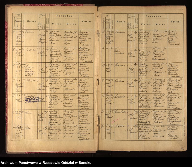 image.from.unit.number "Księga urodzeń, małżeństw i zgonów dla miejscowości Brzozów"