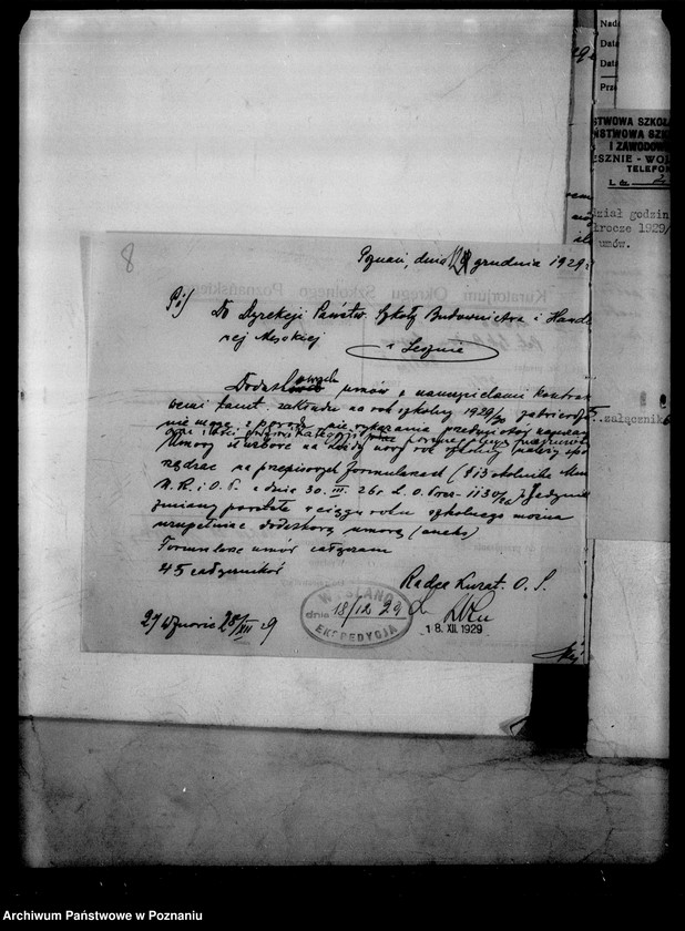 Obraz 12 z jednostki "Państwowa Szkoła Budownictwa i Handlu męska - Leszno, akta ogólne personalne"