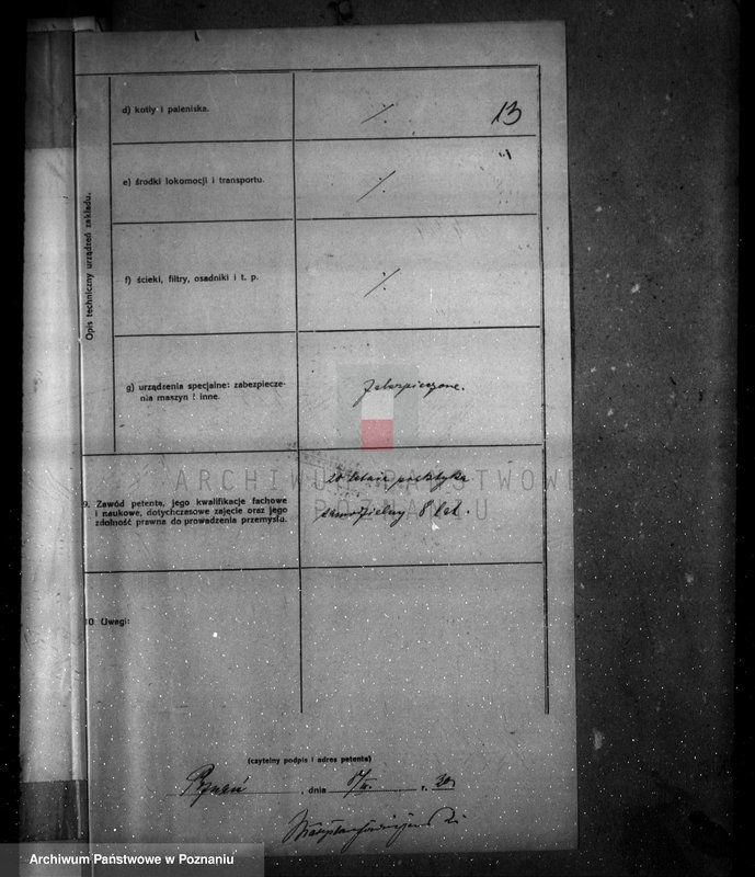 image.from.unit.number "Zatwierdzenie wytwórni wyrobów papierniczych nr 475 Władysława Goździejewskiego w Poznaniu"