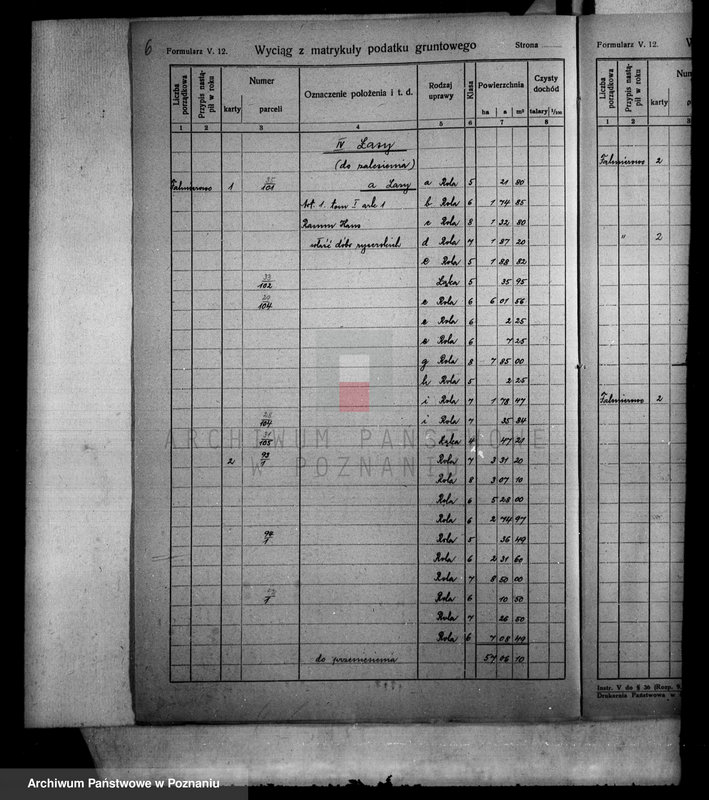 Obraz 10 z jednostki "Operat wyłączeń w myśl art.4 i 5 ustawy o reformie rolnej majątku Falmierowo powiatu wyrzyskiego mikrofilm"