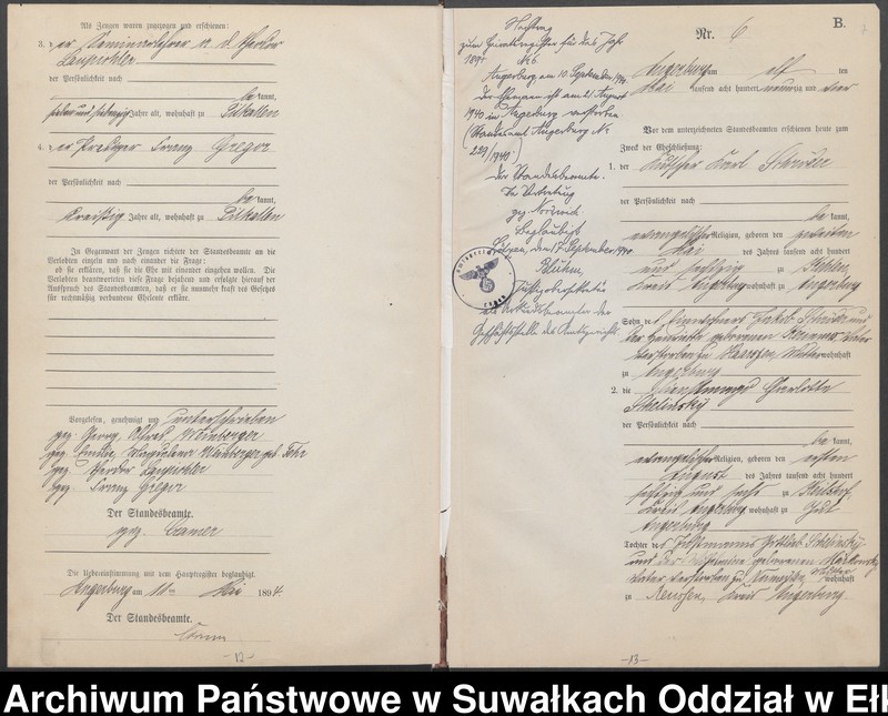 image.from.unit.number "Heiraths-Neben-Register des Preussischen Standes-Amtes Angerburg Kreis Angerburg"