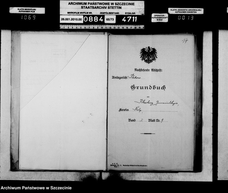 image.from.unit.number "Besitzfestigung des Grundstücks des Landwirts Erwin Müller in Kleschinz Kreis Stolp"