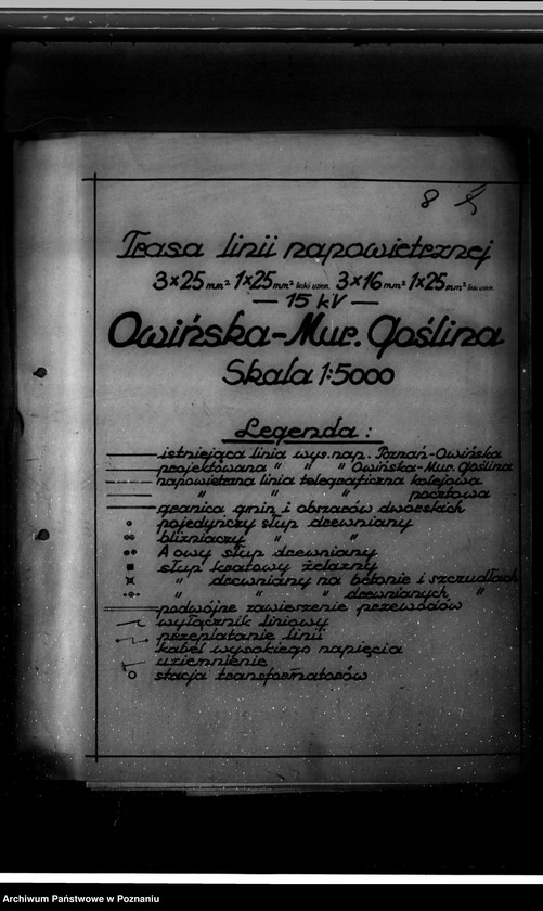 Obraz 12 z jednostki "Wniosek Elektrowni Miejskiej w Poznaniu o zatwierdzenie planu linii elektrycznej z Owińsk do Murowanej Gośliny"