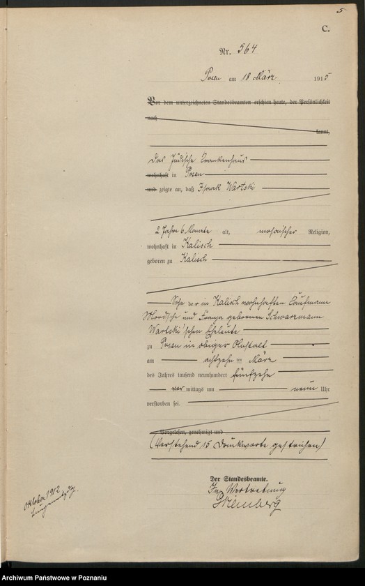 Obraz 7 z jednostki "Księga miejscowa zgonów tom II [Rejestr główny zgonów]"