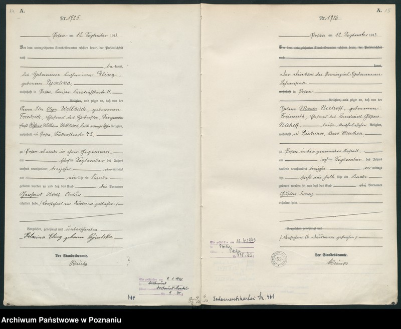 Obraz 10 z jednostki "Księga miejscowa urodzeń tom V [Rejestr główny urodzeń]"