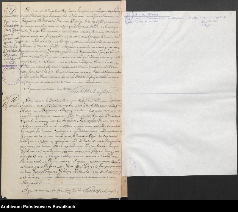 image.from.unit.number "Księga urodzeń, małżeństw, zgonów 1908 r. [parafii rzymskokatolickiej w Becejłach]"