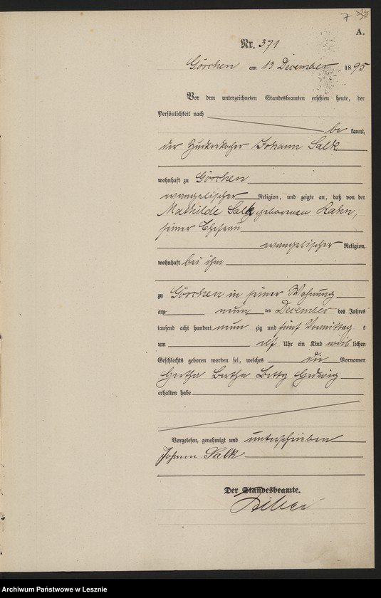 Obraz 10 z jednostki "[Księga urodzeń]"