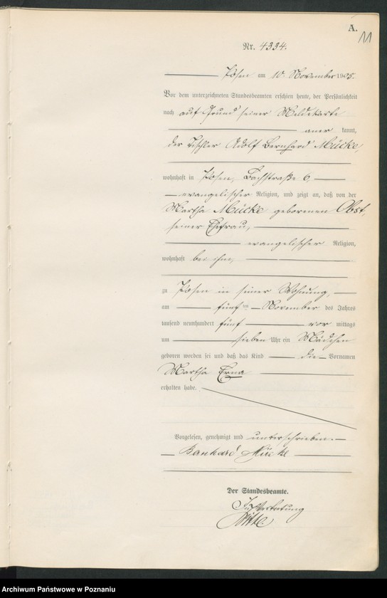 Obraz 13 z jednostki "Księga miejscowa urodzeń tom IX"