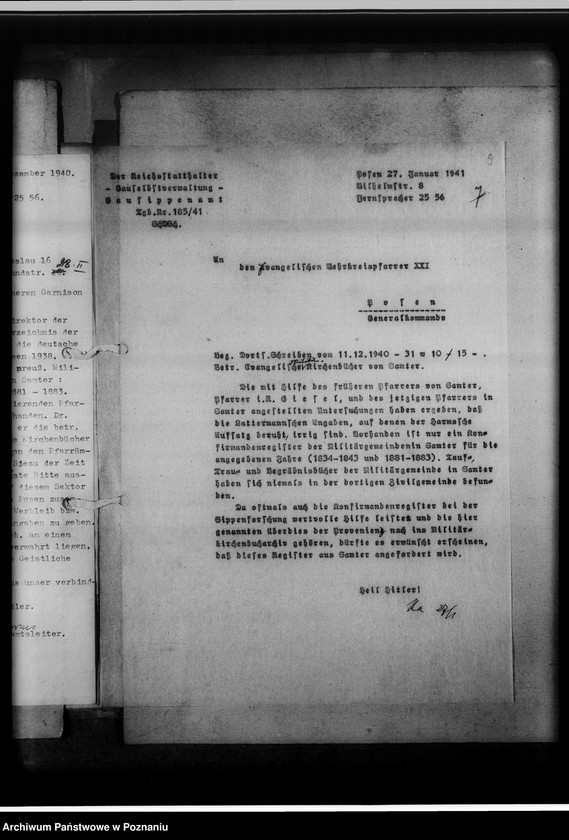 Obraz 14 z jednostki "Militärkirchenbücher [sprawy związane z poszukiwaniem i przejęciem ksiąg kościelnych w garnizonowych kościołach]"