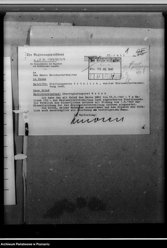 Obraz 5 z jednostki "Fröhlich, Erich - inspektor miejski"