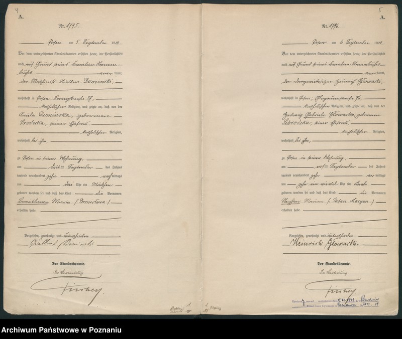 Obraz 5 z jednostki "Księga miejscowa urodzeń tom IV [Rejestr główny urodzeń]"