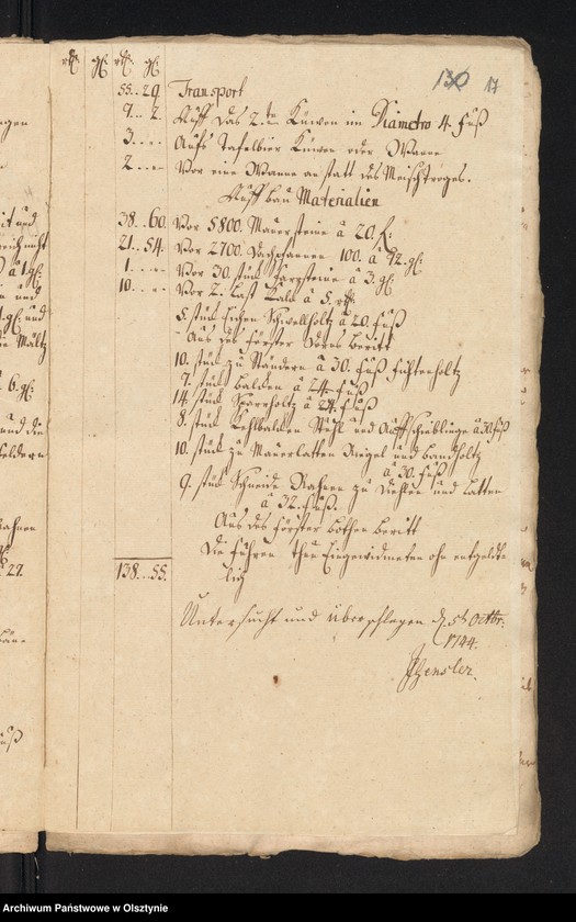 image.from.unit.number "In S. [Sachen] des Pfarrer Fischer zu Neuhausen [Romnowo]. Die Rohdung der Pfarr Wiesen und den Bau eines Brau=Hauses"