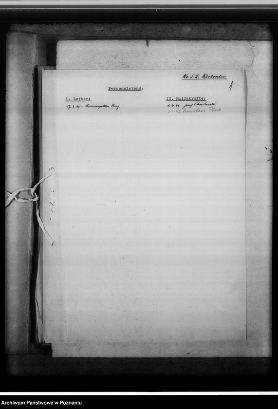 Obraz 5 z jednostki "[Korespondencja w sprawach organizacyjnych, sprawozdanie z działalności Kreissippenamt w Krotoszynie]"