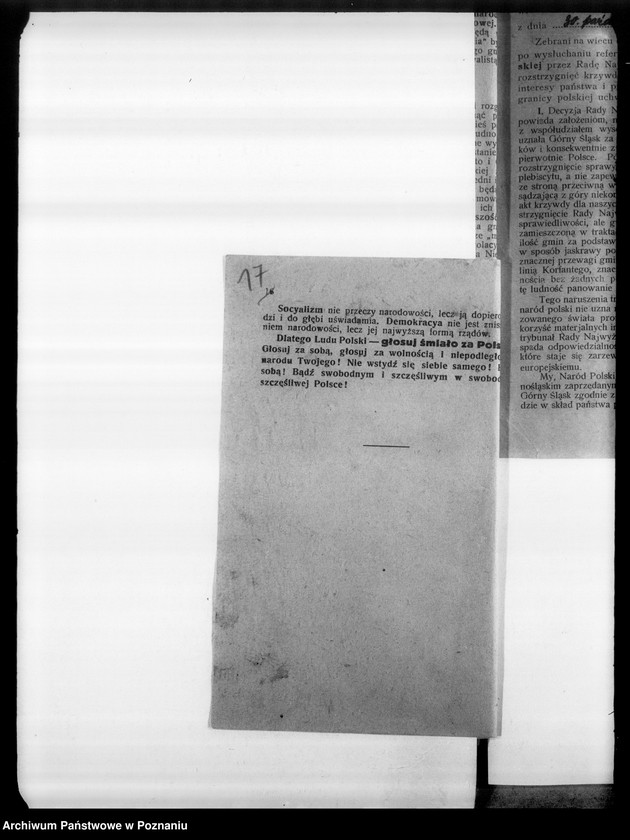 Obraz 20 z jednostki "Zjazd działaczy Górnego Śląska, regulamin wieców, raporty informacyjne na temat Śląska, księga przychodów i rozchodów z plebiscytu."