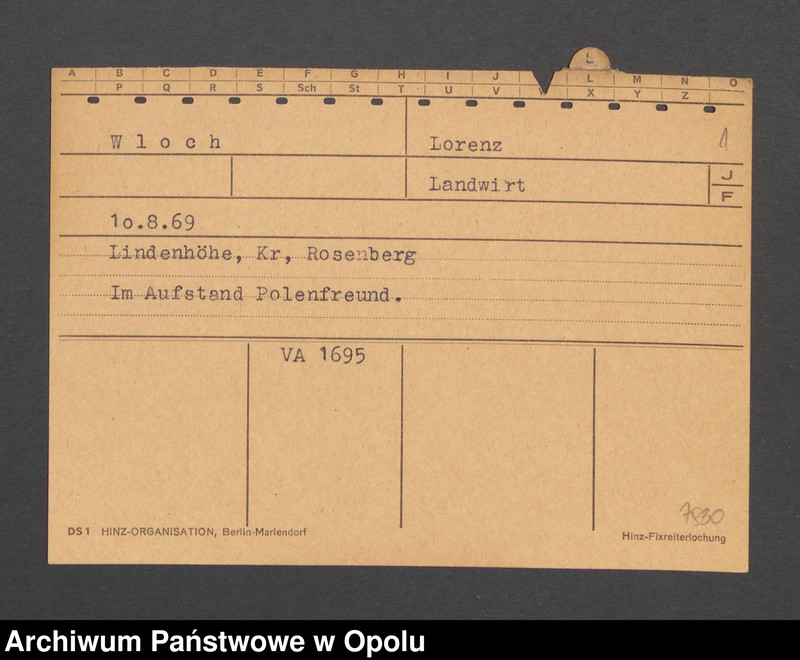 Obraz 3 z jednostki "[Wloch Lorenz, ur. 10.08.1869 r., zam. Lindenhöhe]"