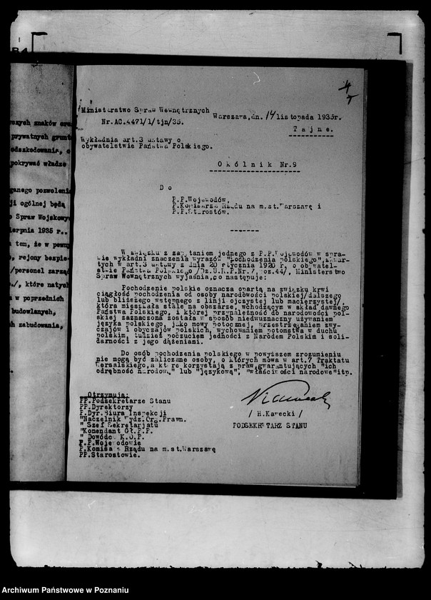 Obraz 11 z jednostki "Zbiór ogólników i zarządzeń Ministerstwa Spraw Wewnętrznych"