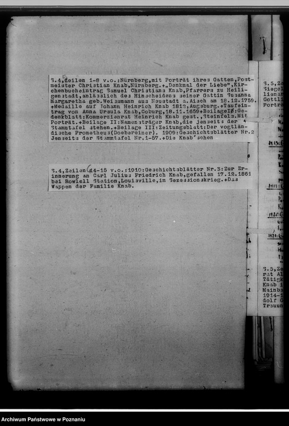 Obraz 8 z jednostki "Geschichtsblätter der Familie Knab, numery: 14 z 1926 roku, 19 i 20 z 1931 roku, 23 z 1934 roku i 26 z 1937 roku"