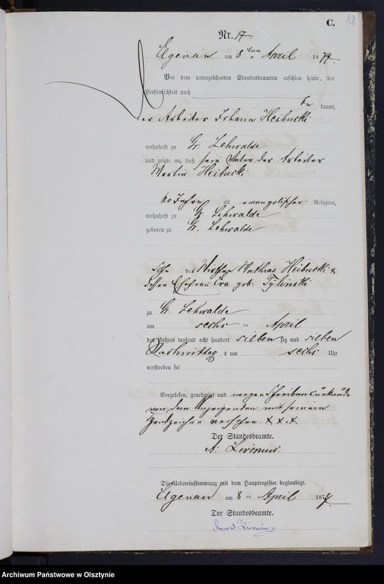 image.from.unit.number "Sterbe-Neben-Register Nr 1 - 76"