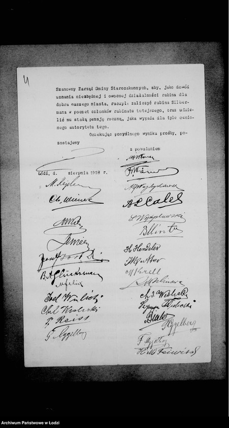 Obraz 8 z jednostki "Akta dotyczące b. rabina w Wieruszowie"