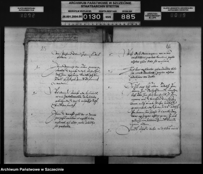 Obraz 20 z jednostki "Hans v. Mautenffel zu Broitz / seinen Schwager Moritz von Kleist zu Dubberow: Aussteuerzahlung."