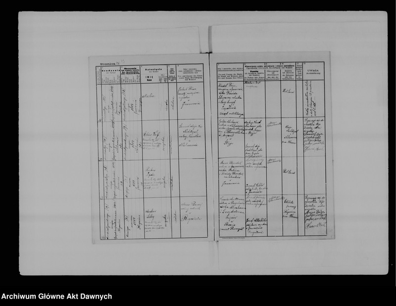 image.from.unit.number "Gmina wyznaniowa: Jaworów. Powiat: Jaworów. Księga metrykalna urodzeń, t. XII."