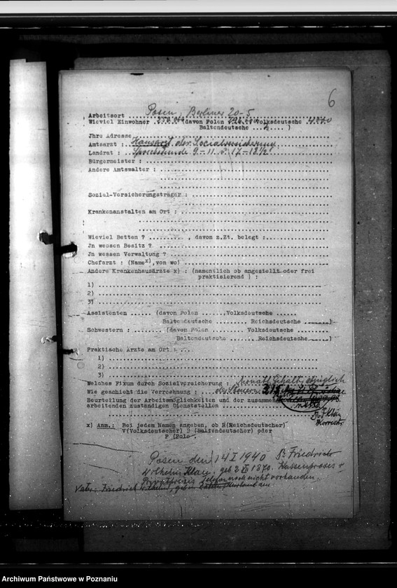 Obraz 11 z jednostki "Amtsärzte - Kreis Posen - Land (wyposażenie szpitali)"