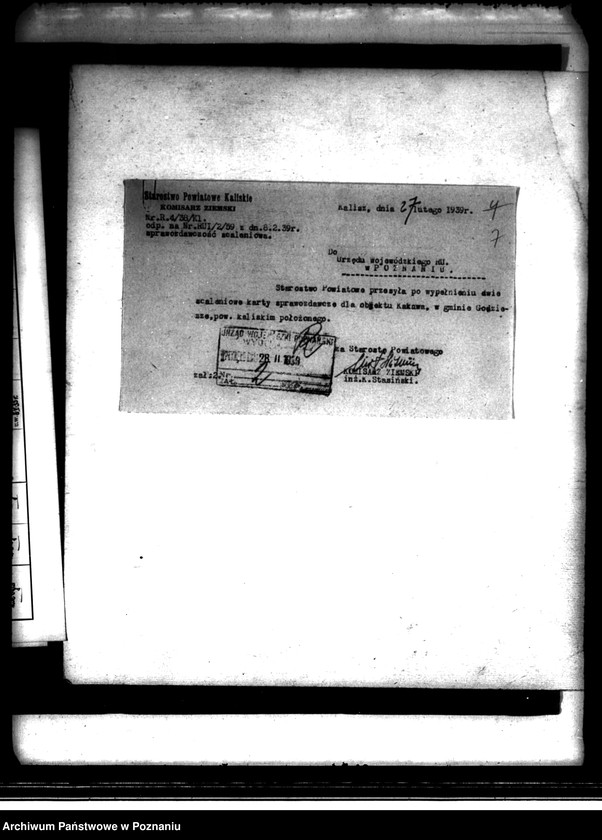 Obraz 11 z jednostki "/Scaleniowe/ karty sprawozdawcze i terenu powiatu kaliskiego"