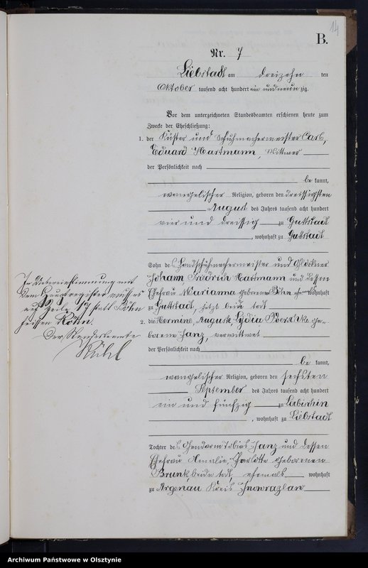 image.from.unit.number "Heiraths-Neben-Register Nr 1 - 14"